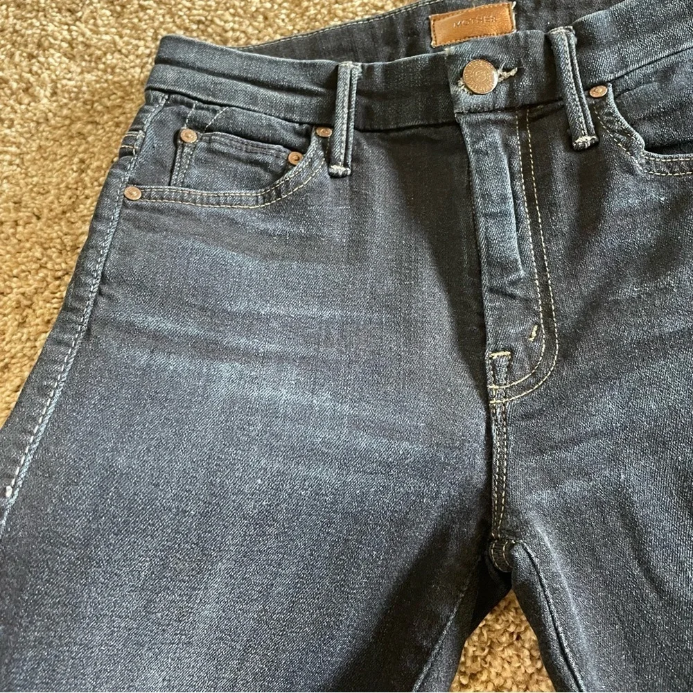 MOTHER High Waisted Looker Skinny Jeans in Coffee Tea or Me Women’s 24 Blue - Picture 13 of 16